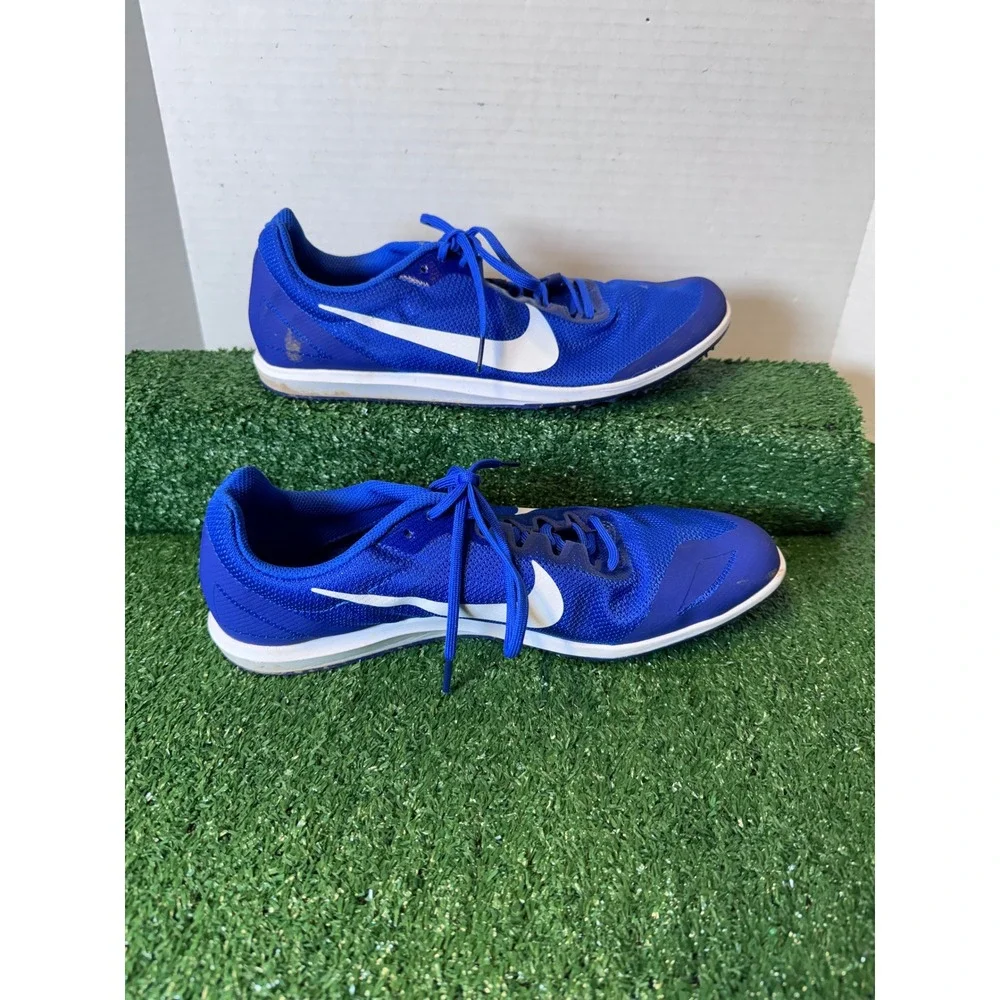 Nike Zoom Rival D 10 Track Spikes‎ size 11.5 Blue White Men Running Shoes